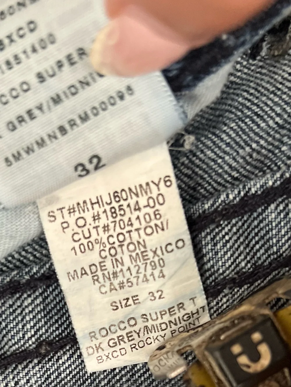 True Religion Rocco Super T Dark Midnight Jeans